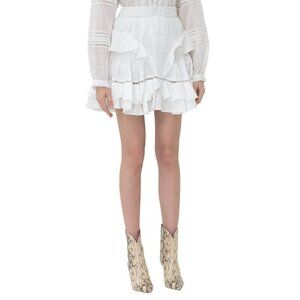 New MARANT ETOILE Size 40 Moana skirt JU0025FA-A1J54E white